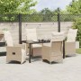 Conjunto de Comedor de Jardín con cojín 5 pcs Beige Poliratán en Sillas de jardín | Comprar online en Foru.es