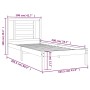 Estructura de cama madera maciza de pino negra 100x200 cm de vidaXL, Camas y somieres - Ref: Foro24-3104342, Precio: 120,36 €...