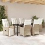 Conjunto de Comedor de Jardín 7 pcs Beige ratán sintético en Sillas de jardín | Comprar online en Foru.es