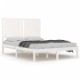 Estructura de cama madera maciza de pino blanco 120x200 cm de vidaXL, Camas y somieres - Ref: Foro24-3104409, Precio: 124,78 ...