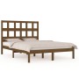 Estructura de cama madera maciza de pino marrón miel 200x200 cm de vidaXL, Camas y somieres - Ref: Foro24-3104501, Precio: 16...