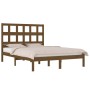 Estructura de cama madera maciza de pino marrón miel 200x200 cm de vidaXL, Camas y somieres - Ref: Foro24-3104501, Precio: 16...