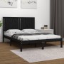 Estructura de cama de madera maciza de pino negra 140x190 cm de vidaXL, Camas y somieres - Ref: Foro24-3104397, Precio: 169,1...