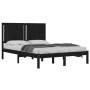 Estructura de cama de madera maciza de pino negra 140x190 cm de vidaXL, Camas y somieres - Ref: Foro24-3104397, Precio: 169,1...