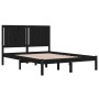 Estructura de cama de madera maciza de pino negra 140x190 cm de vidaXL, Camas y somieres - Ref: Foro24-3104397, Precio: 169,1...