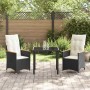 Conjunto de Comedor de Jardín 3 pcs Negro ratán sintético en Sillas de jardín | Comprar online en Foru.es
