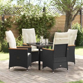 Conjunto de Comedor de Jardín 5 pcs Negro ratán sintético en Sillas de jardín | Comprar online en Foru.es