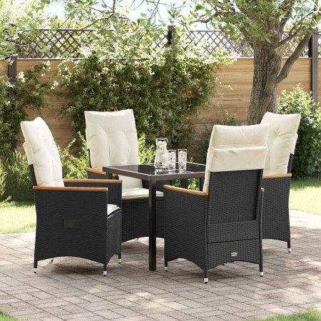 Conjunto de Comedor de Jardín 5 pcs Negro ratán sintético en Sillas de jardín | Comprar online en Foru.es