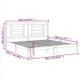 Estructura de cama de madera maciza de pino gris 200x200 cm de vidaXL, Camas y somieres - Ref: Foro24-3104370, Precio: 159,97...