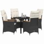 Conjunto de Comedor de Jardín 5 pcs Negro ratán sintético en Sillas de jardín | Comprar online en Foru.es