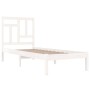 Estructura de cama madera maciza de pino blanco 90x200 cm de vidaXL, Camas y somieres - Ref: Foro24-3104529, Precio: 93,46 €,...