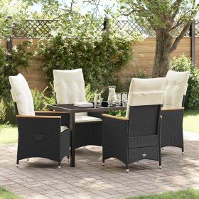 Conjunto de Comedor de Jardín 5 pcs Negro ratán sintético en Sillas de jardín | Comprar online en Foru.es