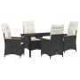 Conjunto de Comedor de Jardín 5 pcs Negro ratán sintético en Sillas de jardín | Comprar online en Foru.es