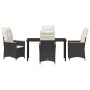 Conjunto de Comedor de Jardín 5 pcs Negro ratán sintético en Sillas de jardín | Comprar online en Foru.es