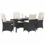 Conjunto de Comedor de Jardín 5 pcs Negro ratán sintético en Sillas de jardín | Comprar online en Foru.es