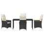 Conjunto de Comedor de Jardín 5 pcs Negro ratán sintético en Sillas de jardín | Comprar online en Foru.es