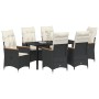 Conjunto de Comedor de Jardín 7 pcs Negro ratán sintético en Sillas de jardín | Comprar online en Foru.es