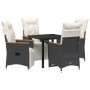 Conjunto de Comedor de Jardín 5 pcs Negro ratán sintético en Sillas de jardín | Comprar online en Foru.es
