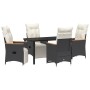 Conjunto de Comedor de Jardín 5 pcs Negro ratán sintético en Sillas de jardín | Comprar online en Foru.es