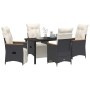 Conjunto de Comedor de Jardín 5 pcs Negro ratán sintético en Sillas de jardín | Comprar online en Foru.es