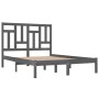 Estructura de cama de madera maciza de pino gris 200x200 cm de vidaXL, Camas y somieres - Ref: Foro24-3104565, Precio: 157,13...