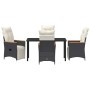 Conjunto de Comedor de Jardín 5 pcs Negro ratán sintético en Sillas de jardín | Comprar online en Foru.es
