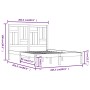 Estructura de cama de madera maciza de pino gris 200x200 cm de vidaXL, Camas y somieres - Ref: Foro24-3104565, Precio: 157,13...