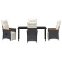 Conjunto de Comedor de Jardín 5 pcs Negro ratán sintético en Sillas de jardín | Comprar online en Foru.es