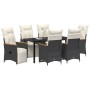 Conjunto de Comedor de Jardín 7 pcs Negro ratán sintético en Sillas de jardín | Comprar online en Foru.es