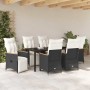 Conjunto de Comedor de Jardín 7 pcs Negro ratán sintético en Sillas de jardín | Comprar online en Foru.es