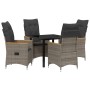 Conjunto de Comedor de Jardín 5 pcs Gris ratán sintético en Sillas de jardín | Comprar online en Foru.es