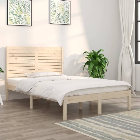 Estructura de cama madera maciza 120x190 cm de vidaXL, Camas y somieres - Ref: Foro24-3104578, Precio: 132,69 €, Descuento: %