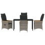 Conjunto de Comedor de Jardín 5 pcs Gris ratán sintético en Sillas de jardín | Comprar online en Foru.es