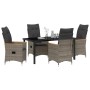 Conjunto de Comedor de Jardín 5 pcs Gris ratán sintético en Sillas de jardín | Comprar online en Foru.es