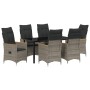 Conjunto de Comedor de Jardín 7 pcs Gris ratán sintético en Sillas de jardín | Comprar online en Foru.es
