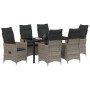 Conjunto de Comedor de Jardín 7 pcs Gris ratán sintético en Sillas de jardín | Comprar online en Foru.es