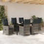 Conjunto de Comedor de Jardín 7 pcs Gris ratán sintético en Sillas de jardín | Comprar online en Foru.es