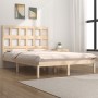 Estructura de cama de madera maciza de pino 200x200 cm de vidaXL, Camas y somieres - Ref: Foro24-3104498, Precio: 129,49 €, D...