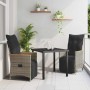 Conjunto de Comedor de Jardín 3 pcs Gris ratán sintético en Sillas de jardín | Comprar online en Foru.es