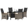 Conjunto de Comedor de Jardín 5 pcs Gris ratán sintético en Sillas de jardín | Comprar online en Foru.es