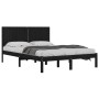Estructura de cama de madera maciza de pino negro 200x200 cm de vidaXL, Camas y somieres - Ref: Foro24-3104437, Precio: 179,3...