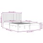 Estructura de cama de madera maciza de pino negro 200x200 cm de vidaXL, Camas y somieres - Ref: Foro24-3104437, Precio: 179,3...
