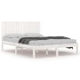 Estructura de cama de madera maciza de pino blanco 160x200 cm de vidaXL, Camas y somieres - Ref: Foro24-3104424, Precio: 161,...