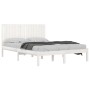 Estructura de cama de madera maciza de pino blanco 160x200 cm de vidaXL, Camas y somieres - Ref: Foro24-3104424, Precio: 161,...