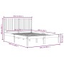 Estructura de cama de madera maciza de pino blanco 160x200 cm de vidaXL, Camas y somieres - Ref: Foro24-3104424, Precio: 161,...