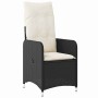 Conjunto de Comedor de Jardín con cojín 3 pcs Negro Poliratán en Sillas de jardín | Comprar online en Foru.es