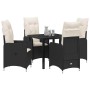 Conjunto de Comedor de Jardín con cojín 5 pcs Negro Poliratán en Sillas de jardín | Comprar online en Foru.es