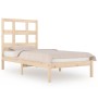 Estructura de cama de madera maciza de pino 90x200 cm de vidaXL, Camas y somieres - Ref: Foro24-3104463, Precio: 82,10 €, Des...