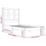 Estructura de cama de madera maciza de pino 90x200 cm de vidaXL, Camas y somieres - Ref: Foro24-3104463, Precio: 82,10 €, Des...