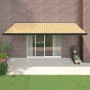 Toldo retráctil aluminio y tela amarillo y blanco 5x3 m de vidaXL, Toldos - Ref: Foro24-3154610, Precio: 734,80 €, Descuento: %